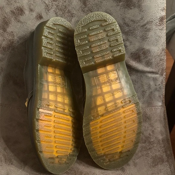 Dr. Martens Dark Brown Oxfords with Yellow Laces - Picture 3 of 5